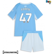 Manchester City Phil Foden #47 Barnkläder Hemma matchtröja till baby 2026-27 Kortärmad (+ Korta byxor) Billigt